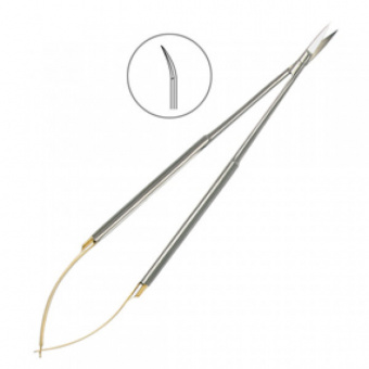 Ножницы хирургические изогнутые Micro Schere TC, 170 мм., HLW Dental Instruments (Германия)